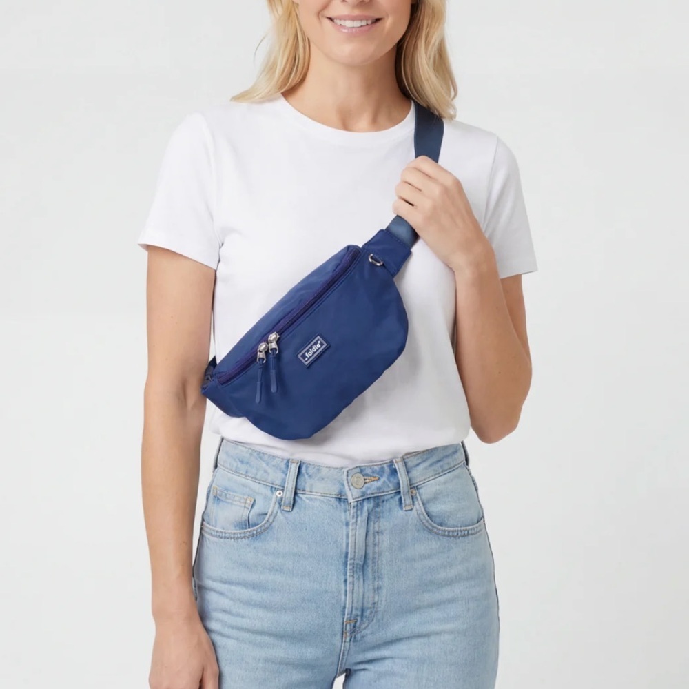 FOLDIE tan color crossbody Bag with RFID waterproof